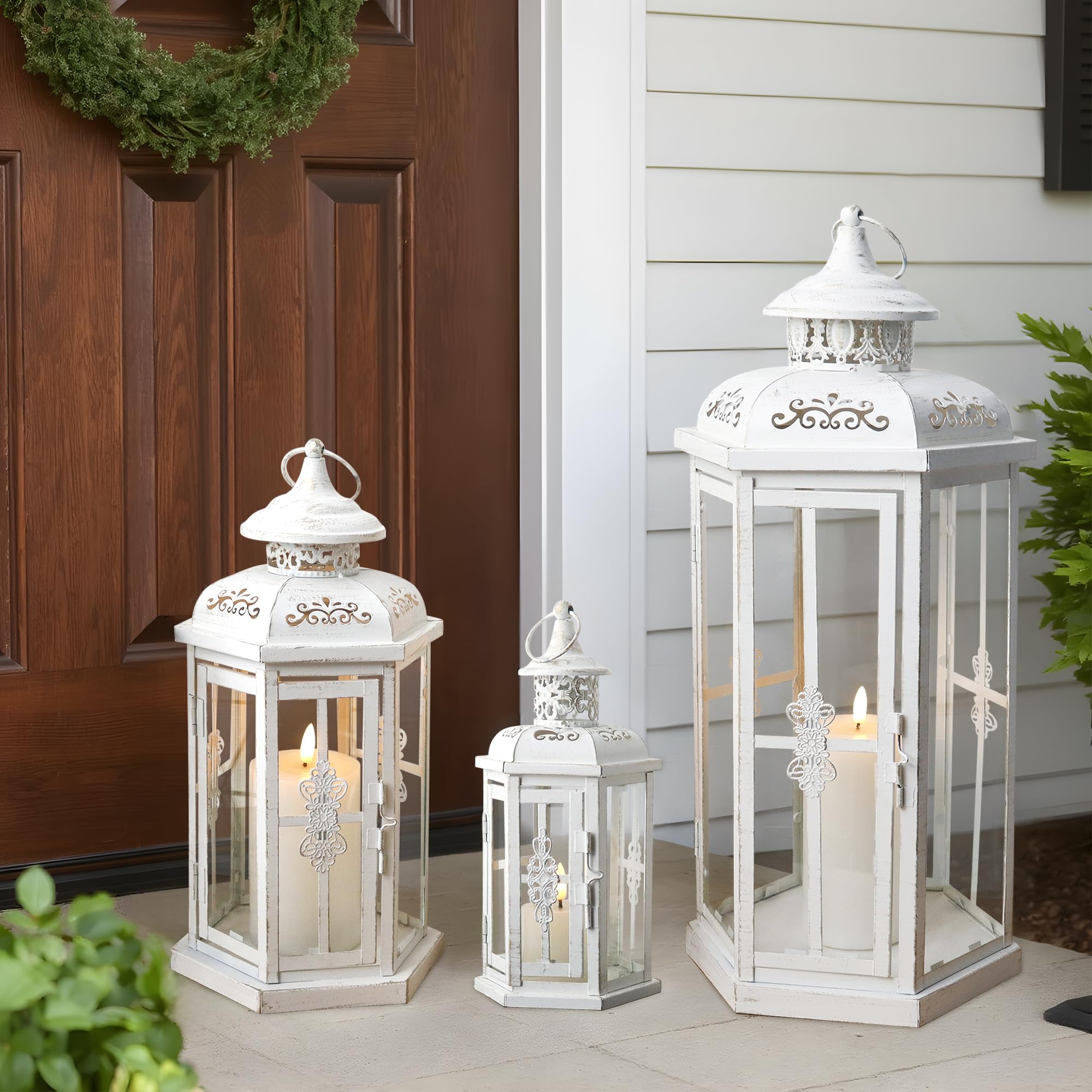 Amazon.com: JHY DESIGN Set of 3 Decorative Candle Lanterns