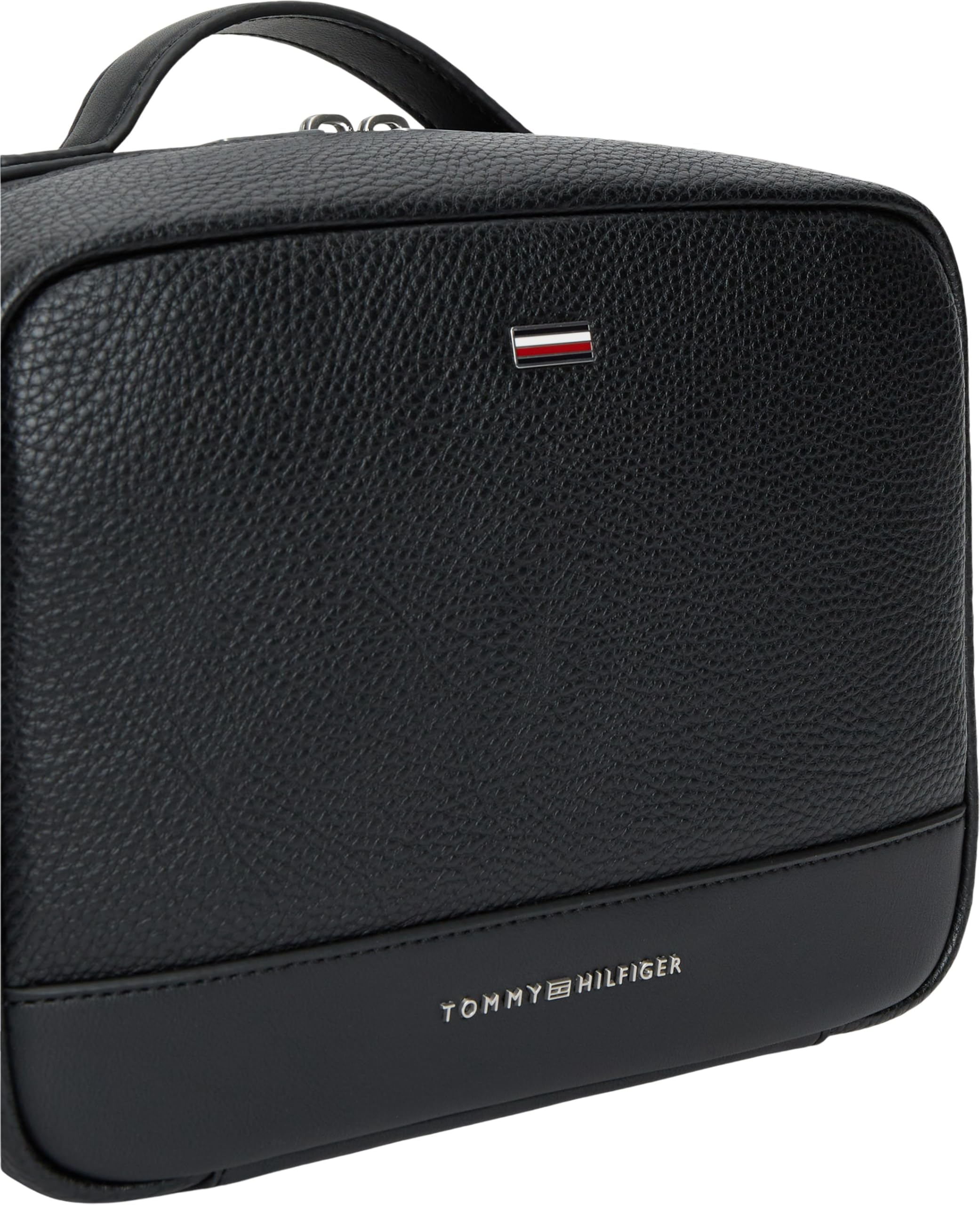 Tommy Hilfiger Men Th Central Travel Washbag AM0AM14550 Kulturbeutel, Schwarz, Einheitsgröße
