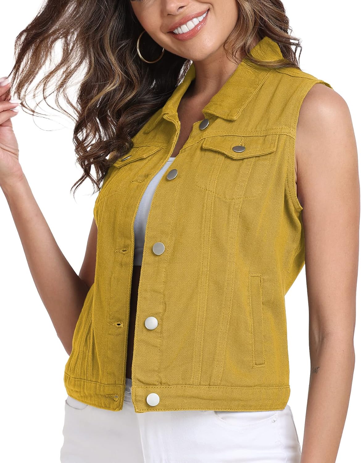 Xeoxarel Women's Denim Vest, Sleeveless Jean Jacket (XS-XXL) - Image 2