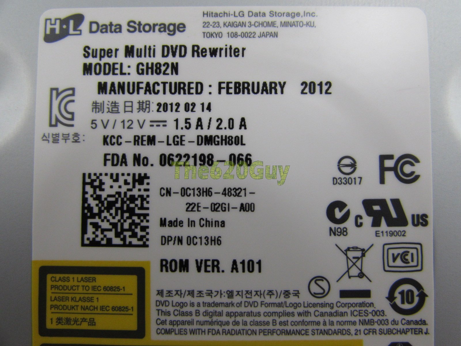 Amazon.com: The620Guy Dell C13H6 DVD±RW DL Black SATA Internal