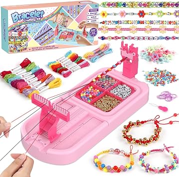 Cmiolacuna Friendship Bracelet Making Kit for Girls Ages 8-12 Loom Maker