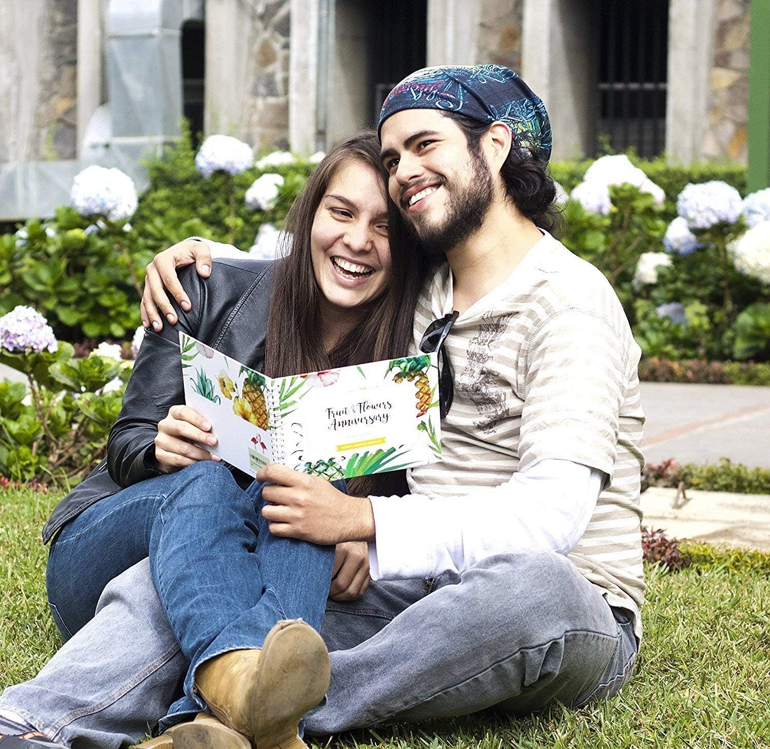 Celebrate 4th Wedding Anniversary with a Memory Book - Preserve Fruits&Flowers Moments Forever - Stickers, Matching Card - Unique Gift for Boyfriends - Capture Love's Journey!
