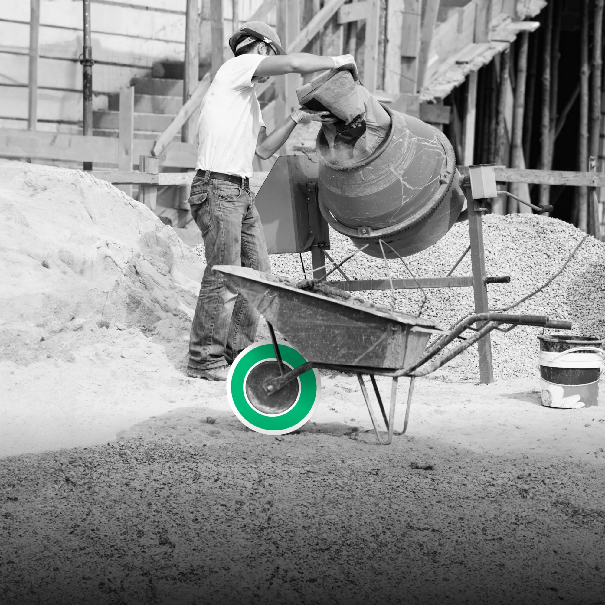 Ruota per Carriola Anti-Foratura 4.80/4.00-8 con Cerchio in Acciaio - Ruota Piena 400x100 per Carriola, Etc. - Carico Max 150 kg - Include Distanziali in Nylon - Foro da 20 mm - MOOVMOOV