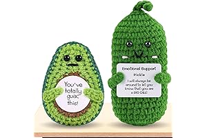 Emotional Support Pickle Avocado Crochet Doll Gifts