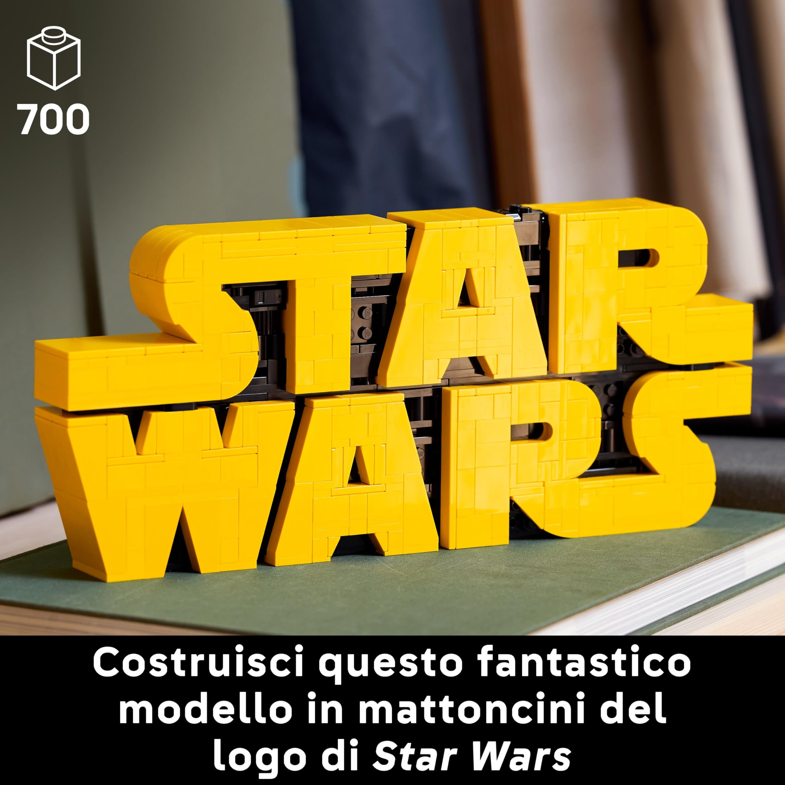 LEGO Star Wars 75407 Logo Star Wars in Mattoncini - Set di Costruzioni per Adulti Fai-da-Te - Kit di Modellismo da Collezione dalla Cultura Pop - Gadget da Esposizione per Casa o Ufficio - Idea Regalo