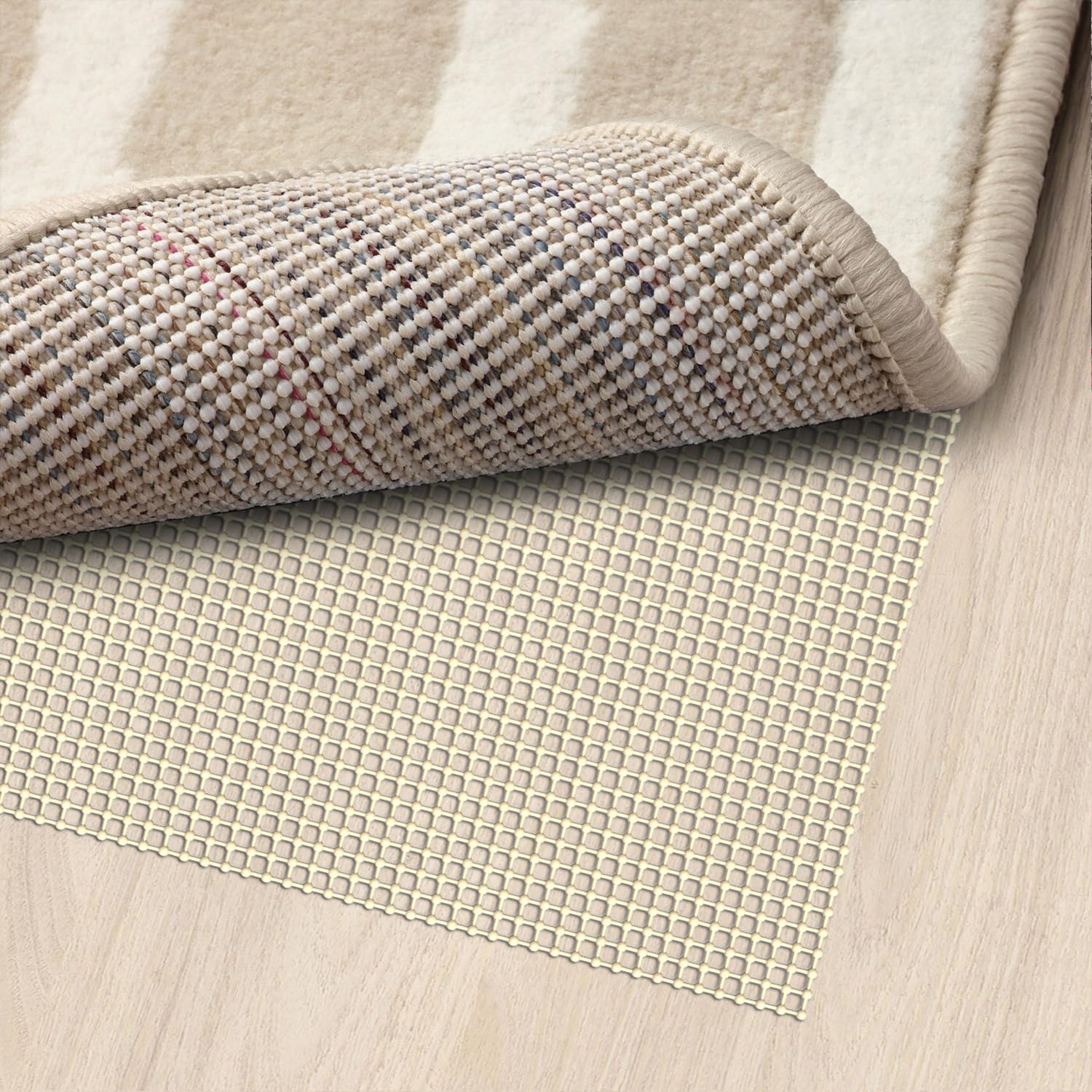 Rug Pads - 5x7 FT, Non Slip Grips Keep Area Rugs in Place,No Residue, Thick, Safe Pads for Hard Floors Under Carpet Mat Cushion and Hardwood Floor Protection