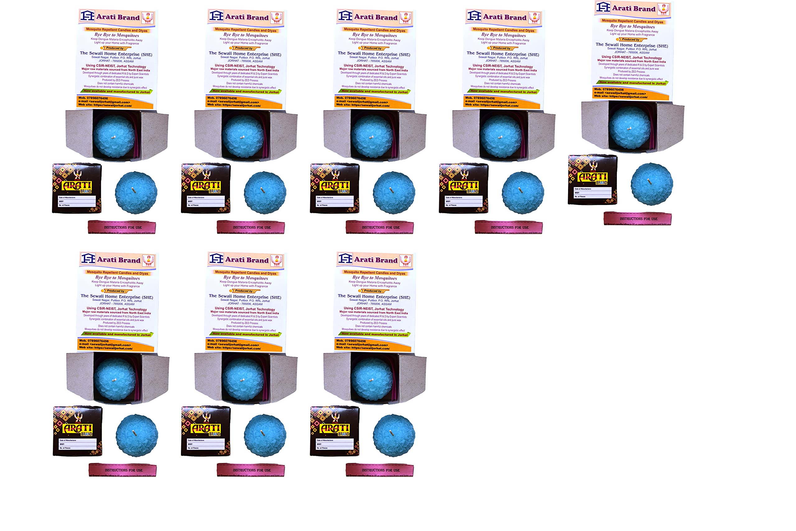 Arati Brand Herbal Mosquito Repellent Fragrant Hand Crafted Home Made Designer Candles Ball One Piece (PRB0012) (Pack of 8) (B094G63VTY) Amazon Price History, Amazon Price Tracker