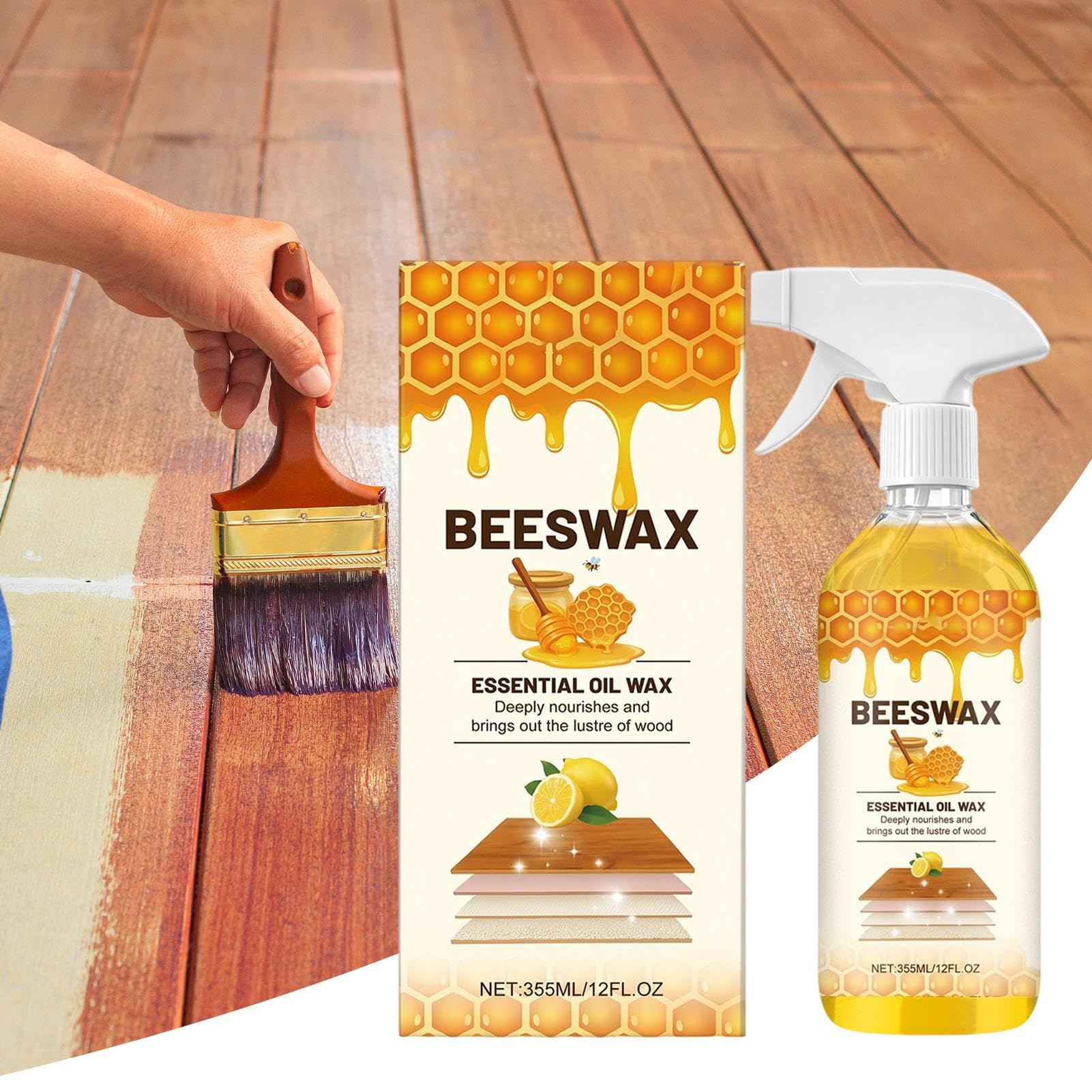 Riparazione per pavimenti in legno duro | 355 ml spray per legno lucido e cura – Spray per la protezione dei mobili – per la riparazione di su pareti, armadi, pavimenti, porte, in cucine