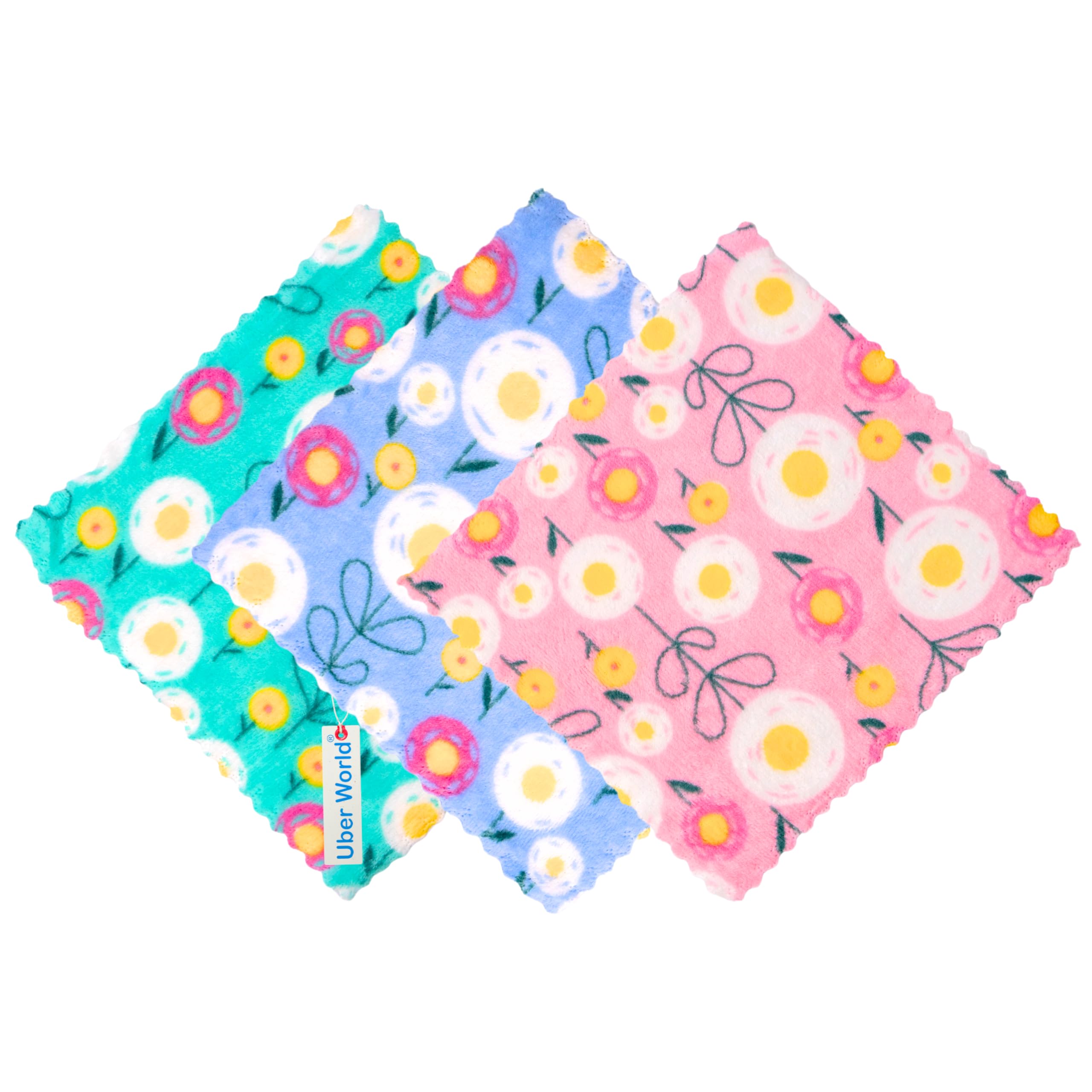 Uber World Handkerchief for Women | Face Towels | Handkerchief for Kids | Kerchief for Women | Hanky for Women | Hanky of Kids | Ladies handkerchief | Handkerchief for women cotton | Flower Print - Image 7 thumbnail