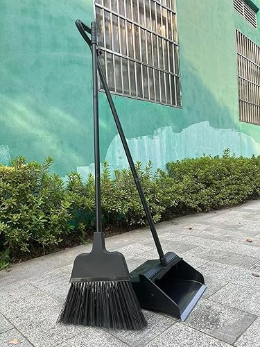 Miniatura 6 de Combo de escoba y recogedor con mango largo y juego de escoba vertical y recogedor, bandeja para el polvo del vestíbulo con juego de barrido de