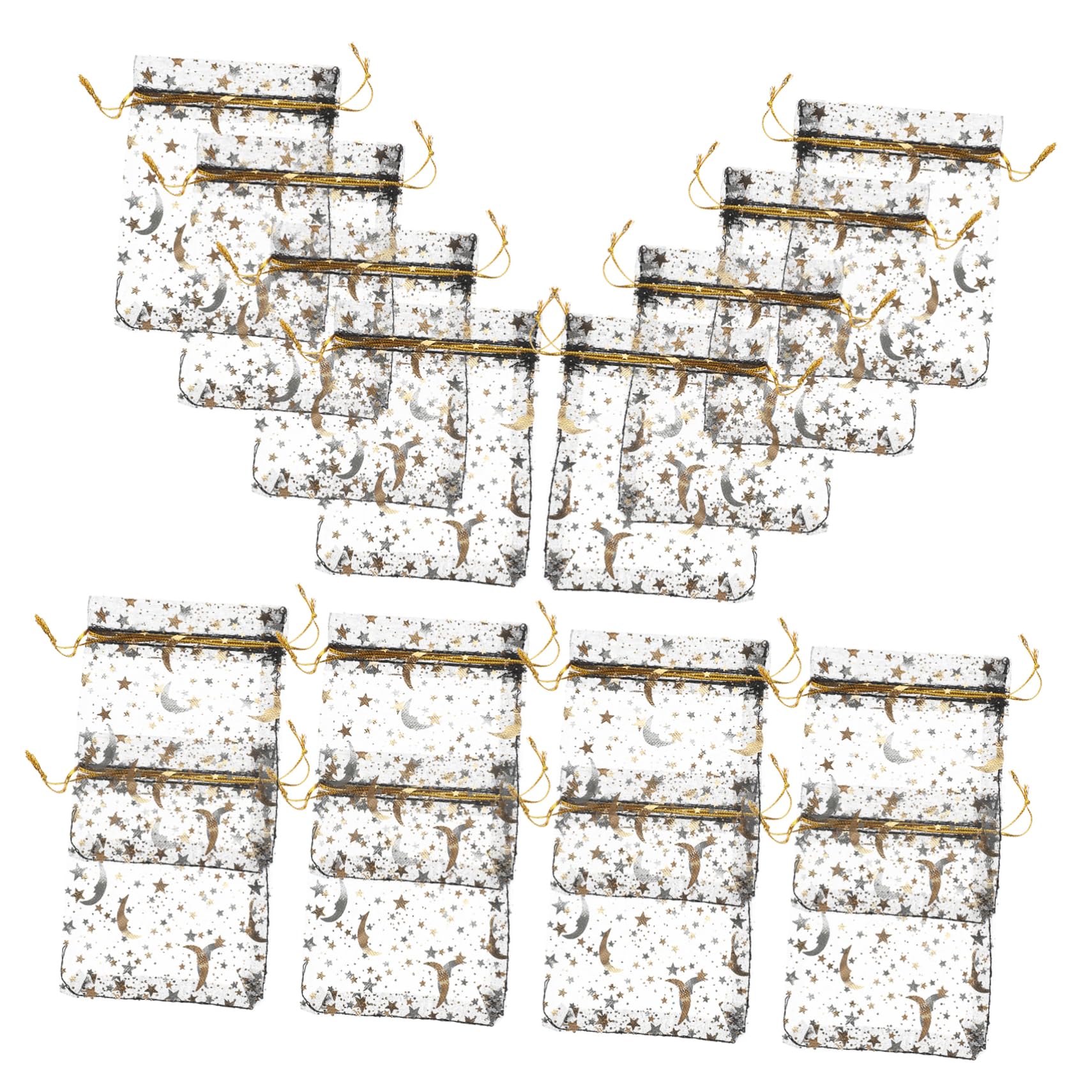 Ciieeo 5 Ensembles À Bijoux Pochette Rangement Pochette De Rangement Sachet Confiserie Sachet Bonbons Sachets Bonbons Petits À Bijoux En Organza Black 100 Pièces * 5