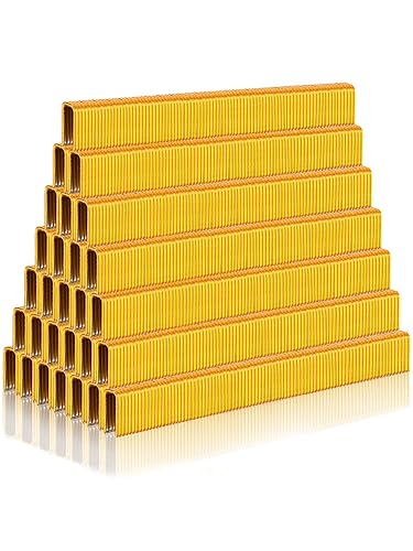 Tinlade 7500 grapas de corona estrecha con acabado galvanizado dorado de calibre 18 de 12 x 14 de pulgada para grapadora neumática
