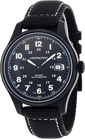 Hamilton Mens HML-H70575733 Khaki Field Black Dial Watch