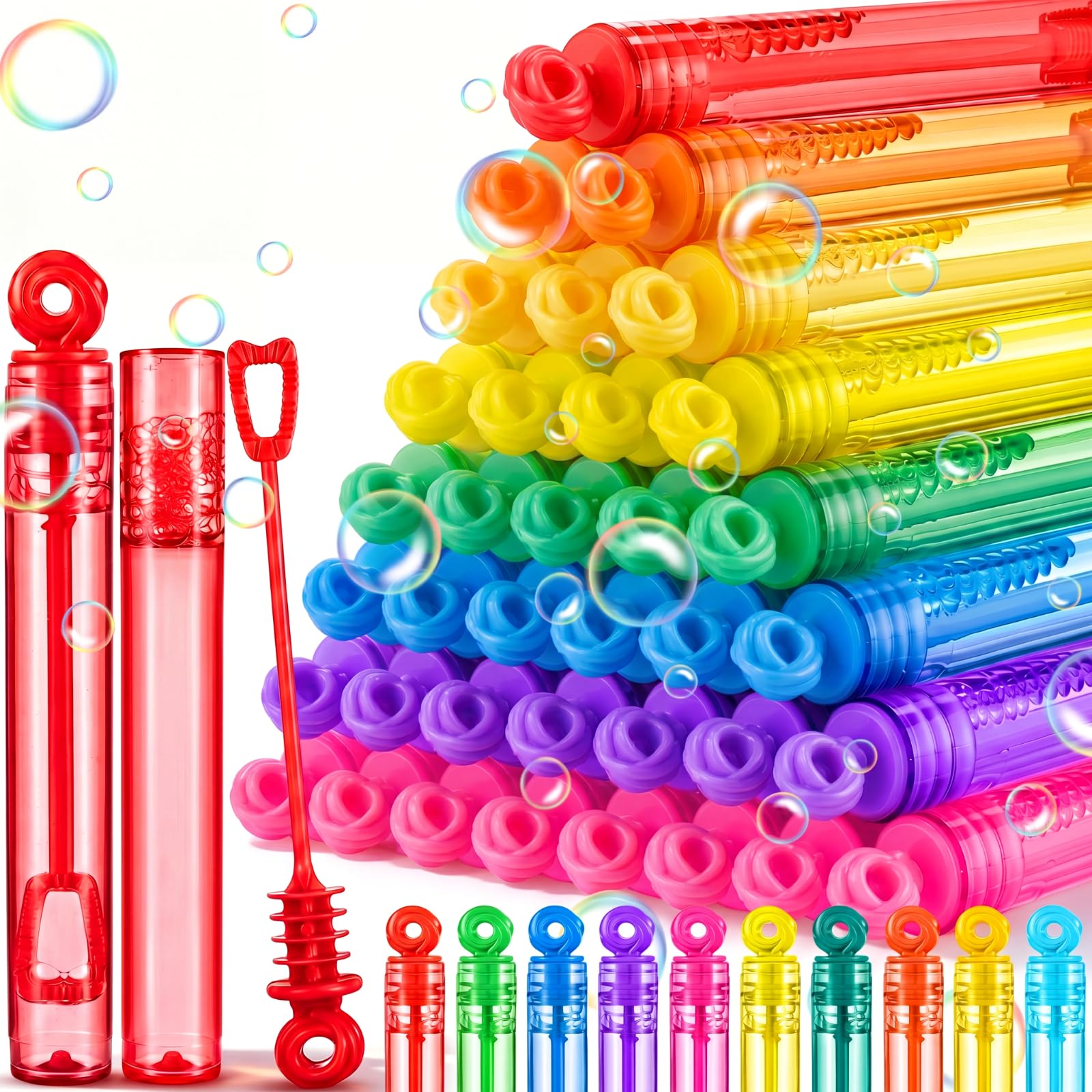 Photo 1 of Shappy 500 Pcs Mini Rose Bubble Wands, Mixcolor