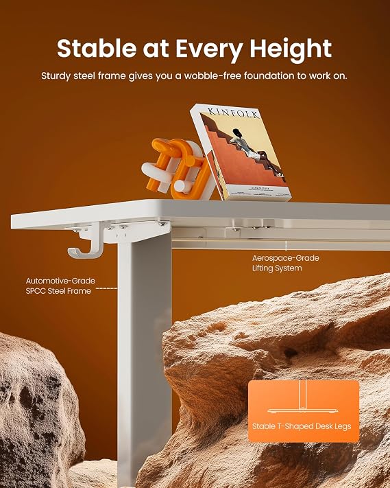 ErGear Electric Standing Desk 100 x 60cm 4 Memory with Splice Board