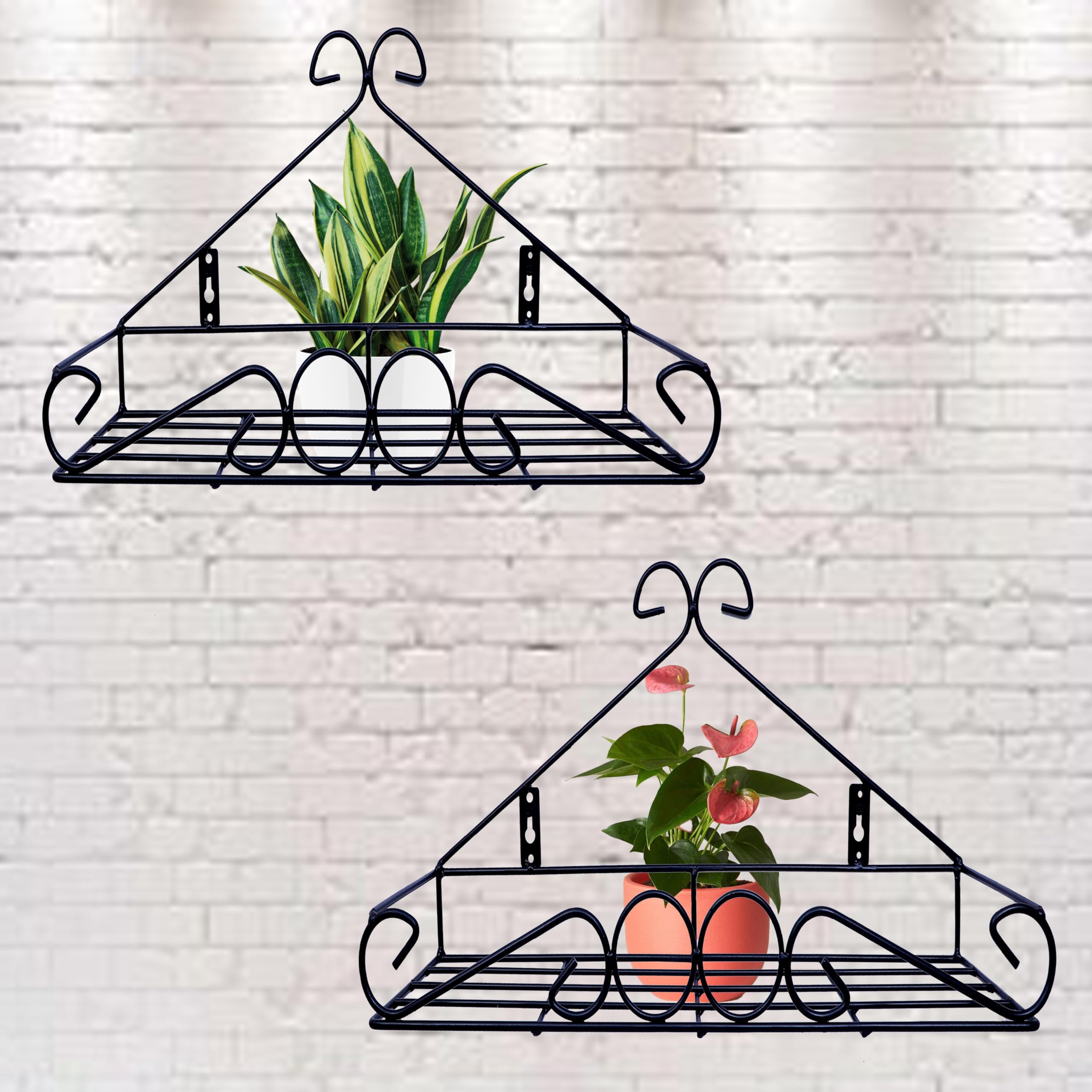 D&V ENGINEERING - Creative in innovation Metal wall fixing wall mounting wall hanging plant planter pot stand bracket for Balcony(51 x 21cm) (Set of 2) (B09NPQL31L) Amazon Price History, Amazon Price Tracker