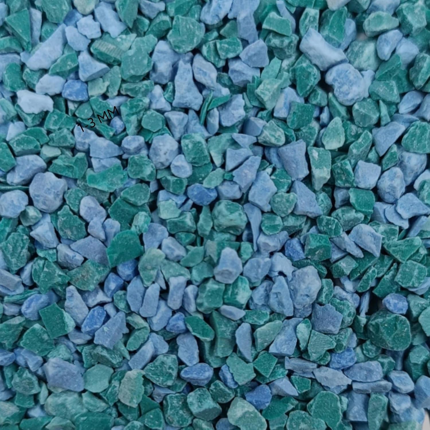 Blue-Green Turquoise Loose Gemstone Crushed Stone Powder Gems for Inlay Material Woodworking, Custom Jewelry Making