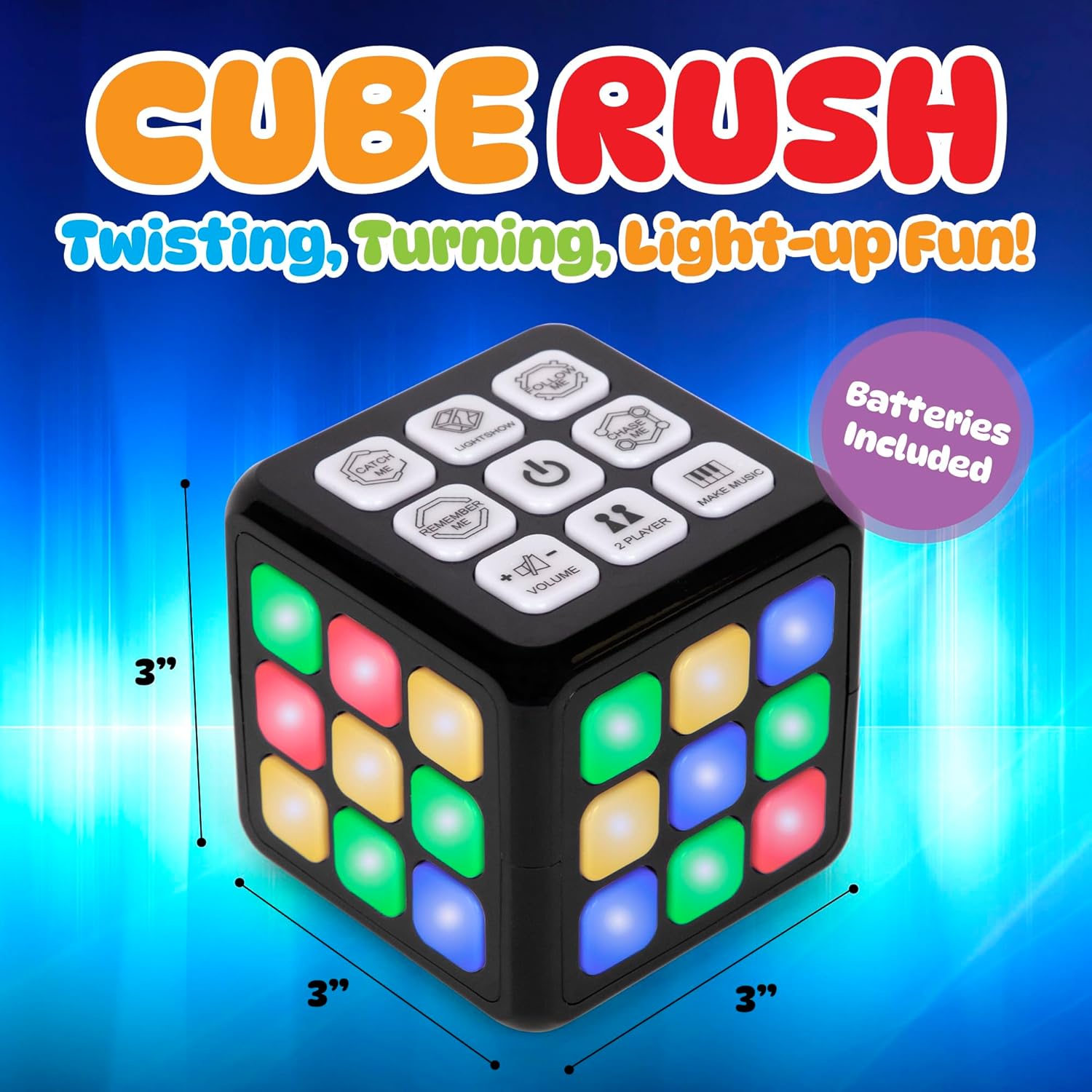 Electronic Game Cube, Brain, Memory, & Speed Games, 4-in-1 Handheld Cube Game, Light-Up Interactive Puzzle Activity for Boys & Girls - Christmas, Easter, Birthday Gifts - Image 4