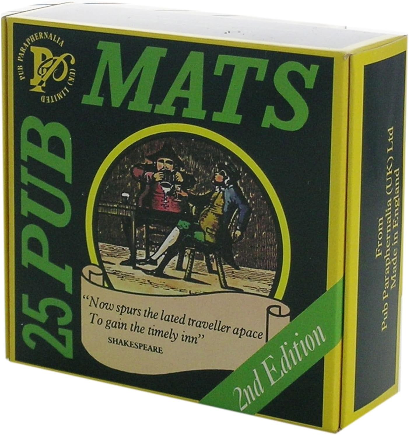 25 Pub Mats (Beermats) from England in gift box (pp)