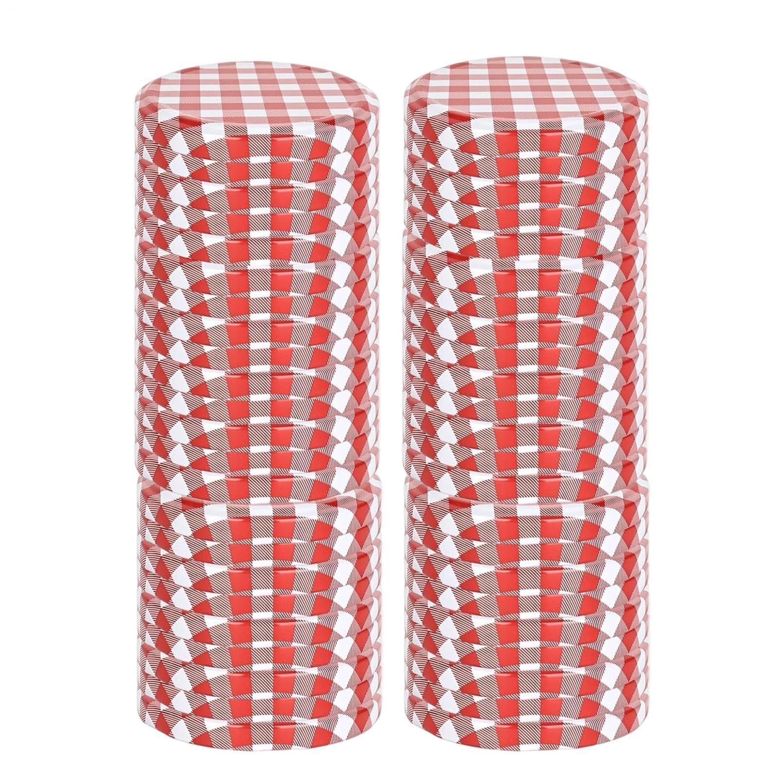 Couvercles de bocaux 85mm lot de 50 en métal étanches pour confitures