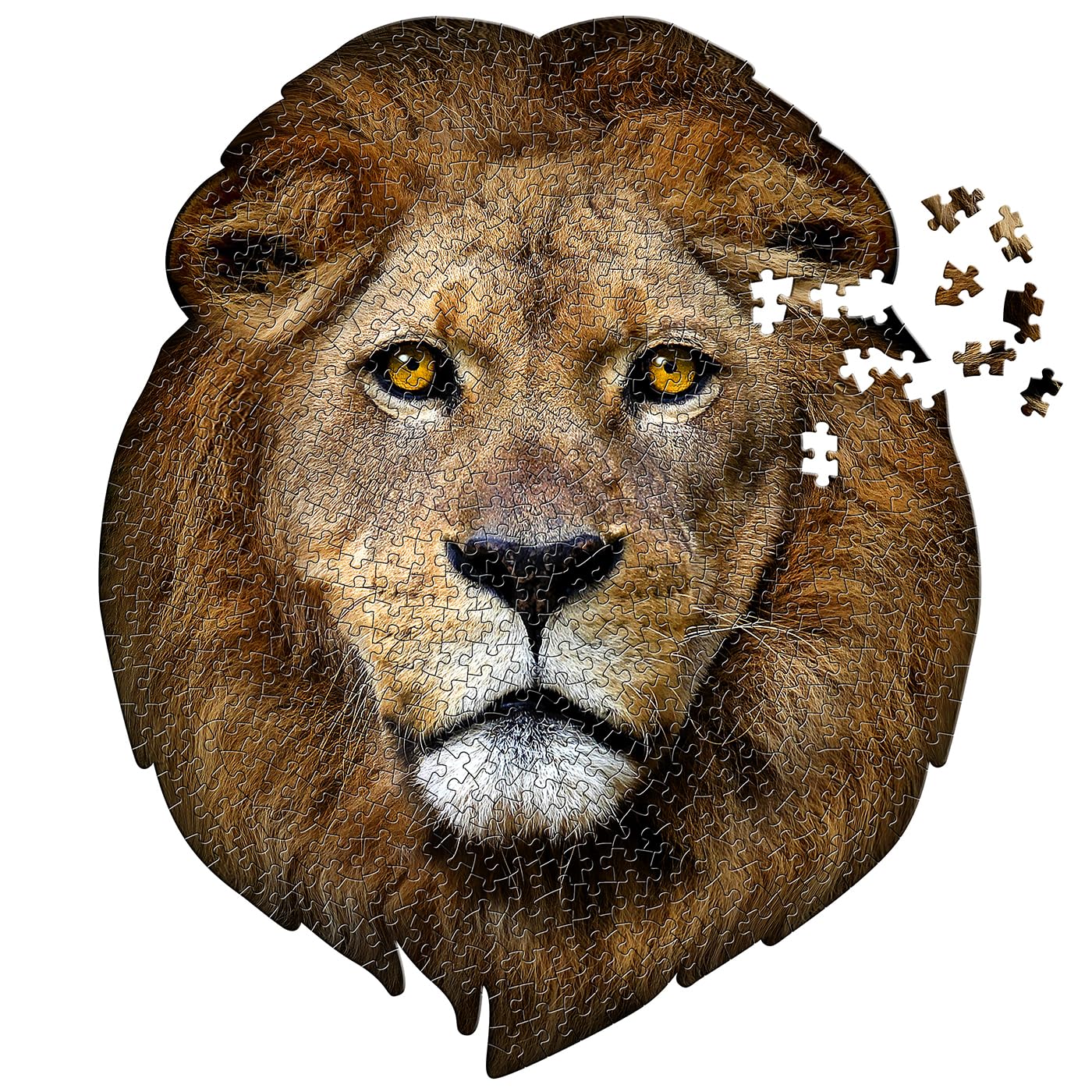 Madd Capp Animal Shaped 550 Piece Jigsaw Puzzle - I Am Lion, Wolf or Tiger Shaped Jigsaw (Lion)