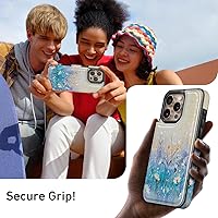 Vista 698 de LETO para iPhone 15 Pro Funda tipo cartera - Tapa tipo folio con patada - Diseños de moda - Tarjetero - Funda protectora para mujeres y niñas - 6.1