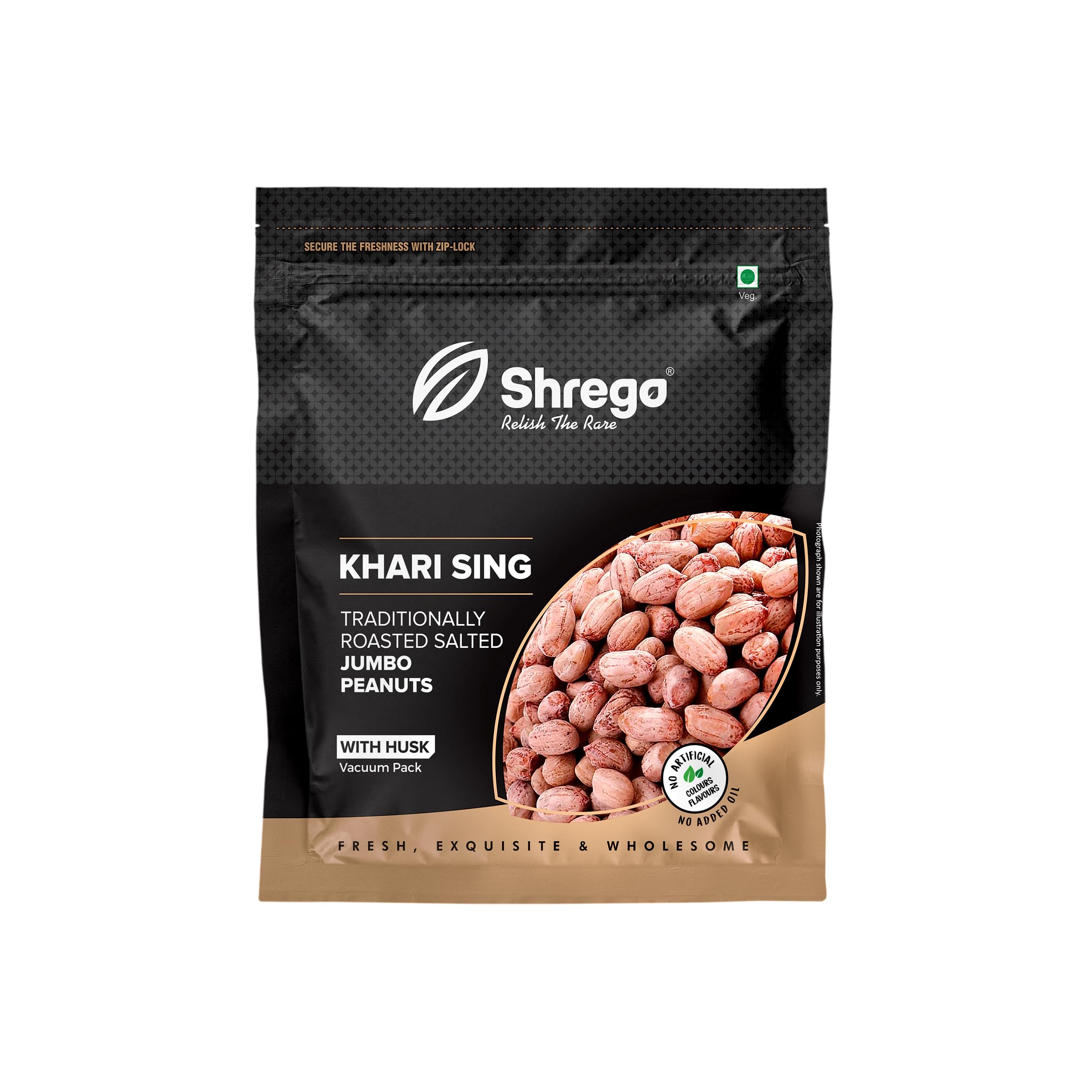 Khari Sing Roasted Salted Peanut, Snack & Namkeen (180 Gm) Vacuum Packed