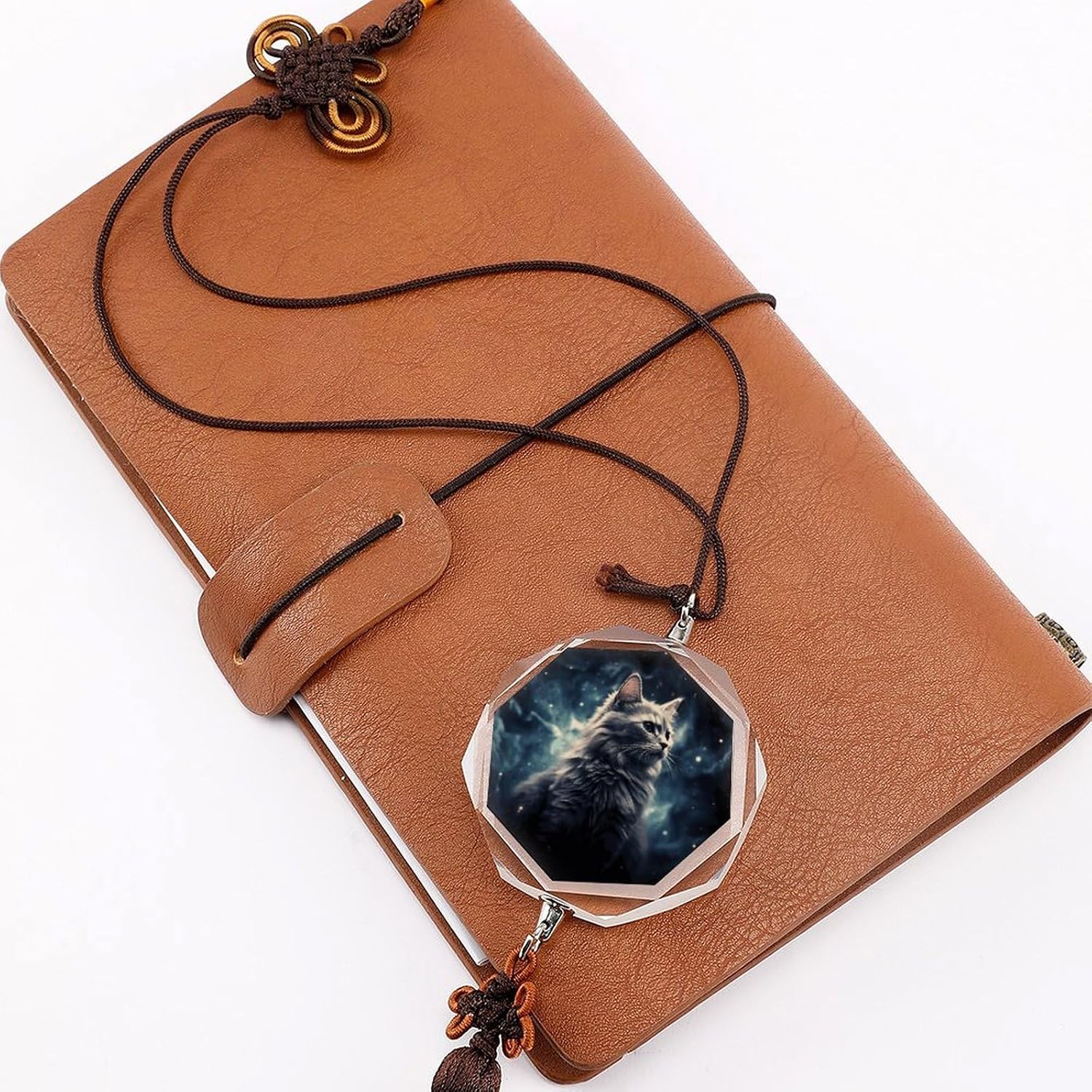 Car Hanging Ornament Car Accessories A Cat in A Nebula Printed Car Decoration Rearview Mirror Accessories Car Hanging Accessories for Car Collectors image 4