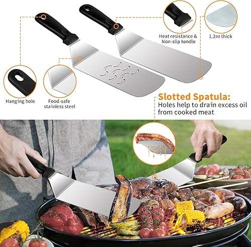 Miniatura 3 de Lambada Kit de accesorios para parrilla, juego de accesorios para parrilla de parte superior plana para Blackstone, 14 accesorios de parrilla con