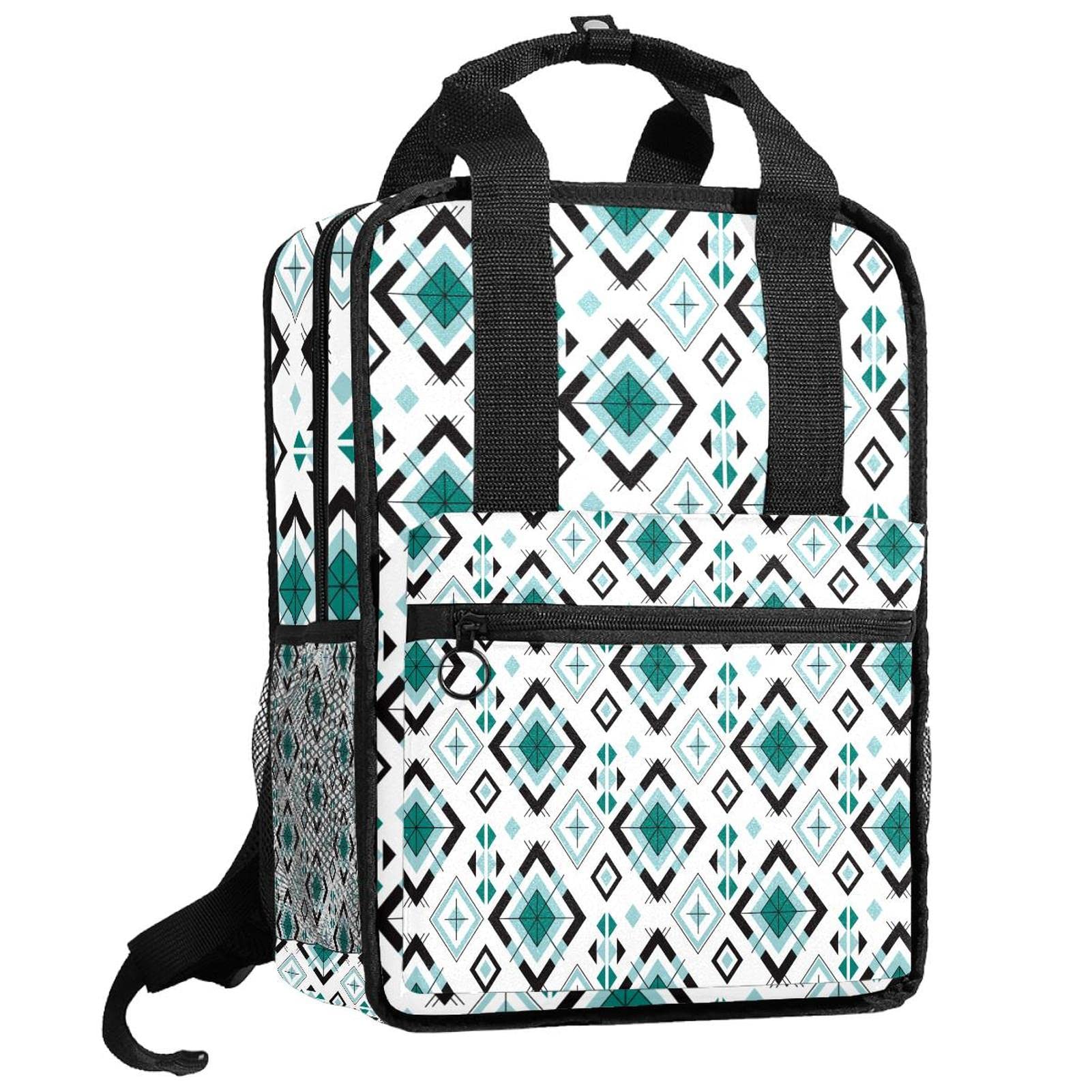 Sac à dos garçons de forme géométrique vert et bretelles confort - 8