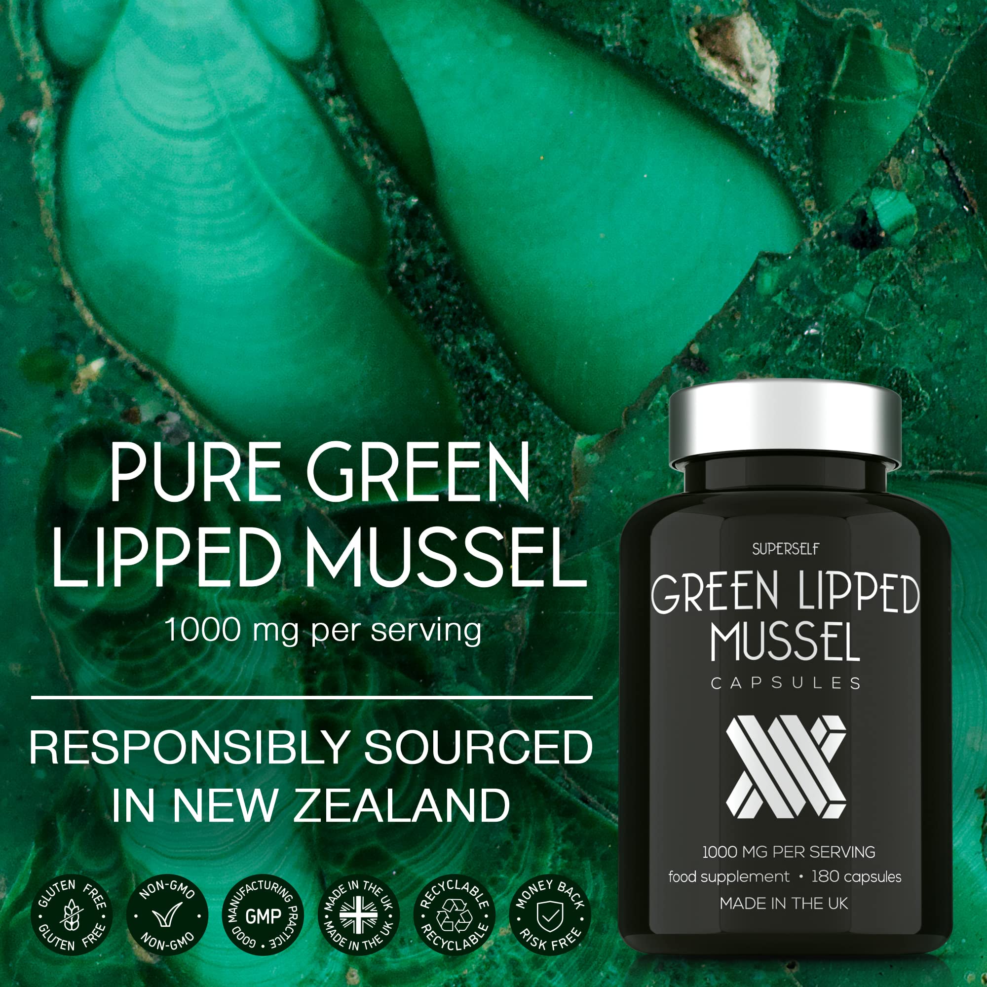 Buy Green Lipped Mussel Capsules 1000mg Pure New Zealand Green Lipped