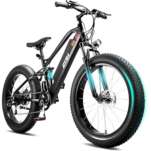 ZNH Electric Bike for Adults, 1000W Peak Motor 28MPH Mountain Ebike, 48V 13Ah Removable Battery Up to 65 Miles, 26" Electric Bicycle with 21-Speed Gear & Front Suspension, UL 2849 Certified