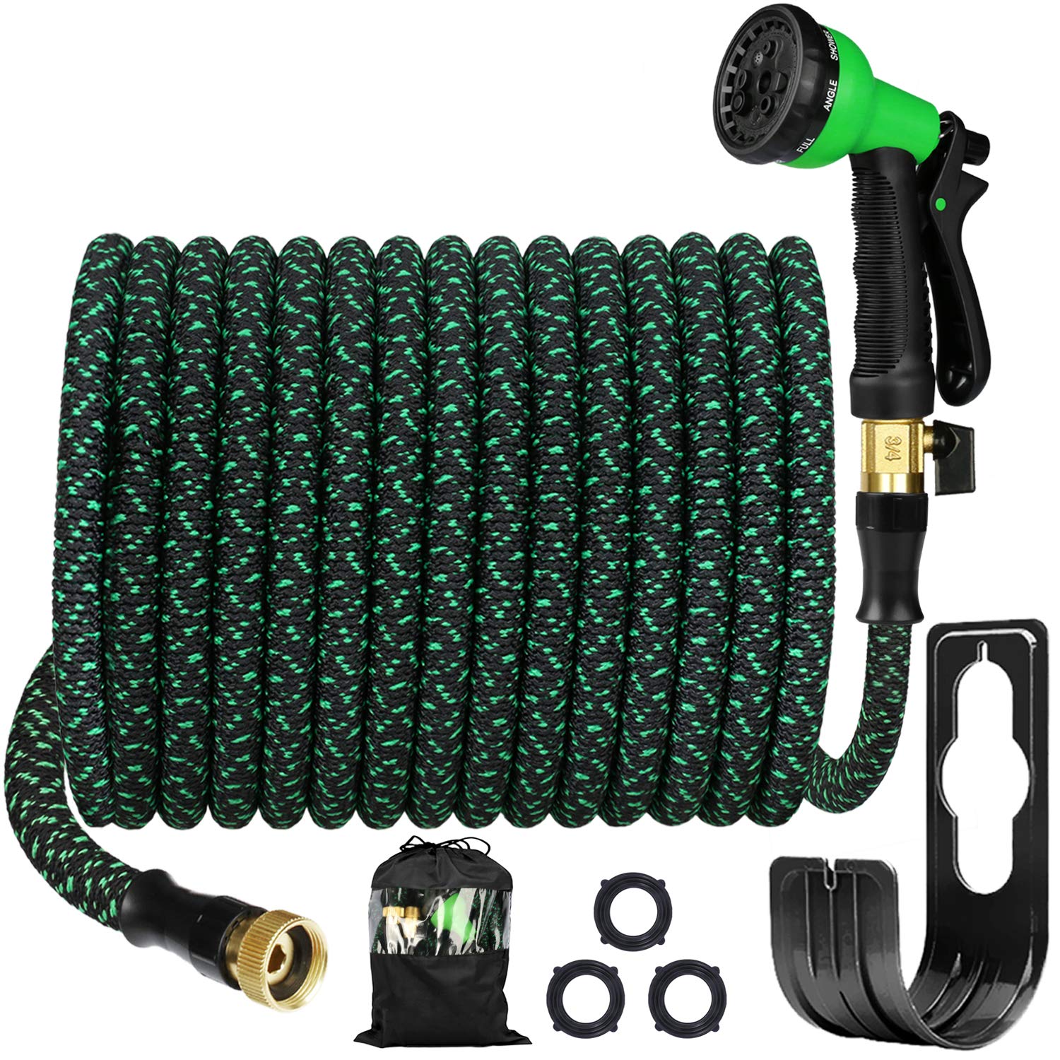 Buy ZE Garden Hose 100FT Expandable Water Hose Repairable Double Latex