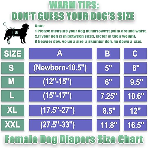 Miniatura 2 de wegreeco - Pañales lavables y reutilizables para perros (patrón elegante), pañales para perras, paquete de 3 (elegante, talla XL)