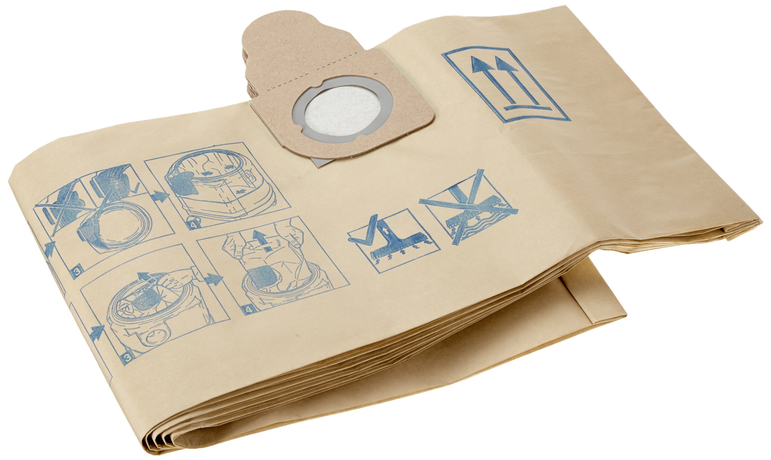 Sacs papier Nilfisk 60910 pour Aero 640 et 840A pack de 5 pièces