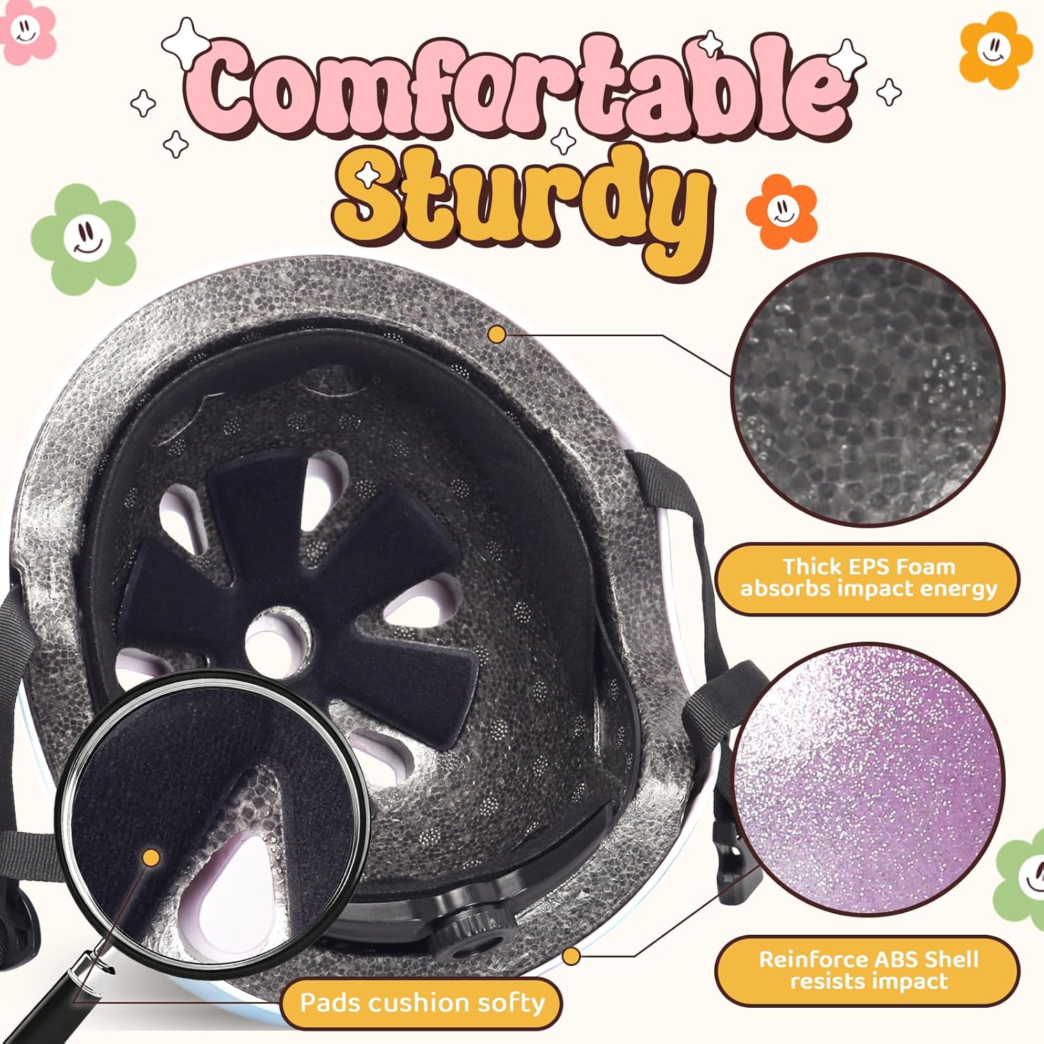 Toddler Kids Bike Helmet,Adjustable for Child Boys Girls,Multi-Sport & Ventilation for Bicycle Scooter Skateboard Skate - Image 3