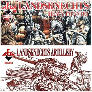 Bundle lot of Red Box Landsknechts Heavy Infantry+Artillery 72063+72064 1/72