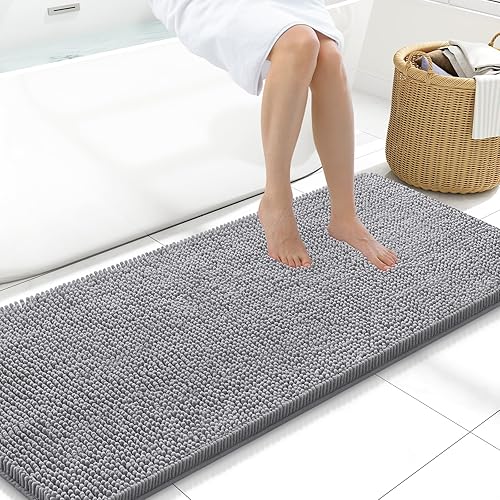 Miniatura 1 de Arotive Alfombras de baño de felpilla de 59 x 20 pulgadas, extra suaves, absorbentes, peludas, lavables a máquina, tapetes de baño de felpa TPR