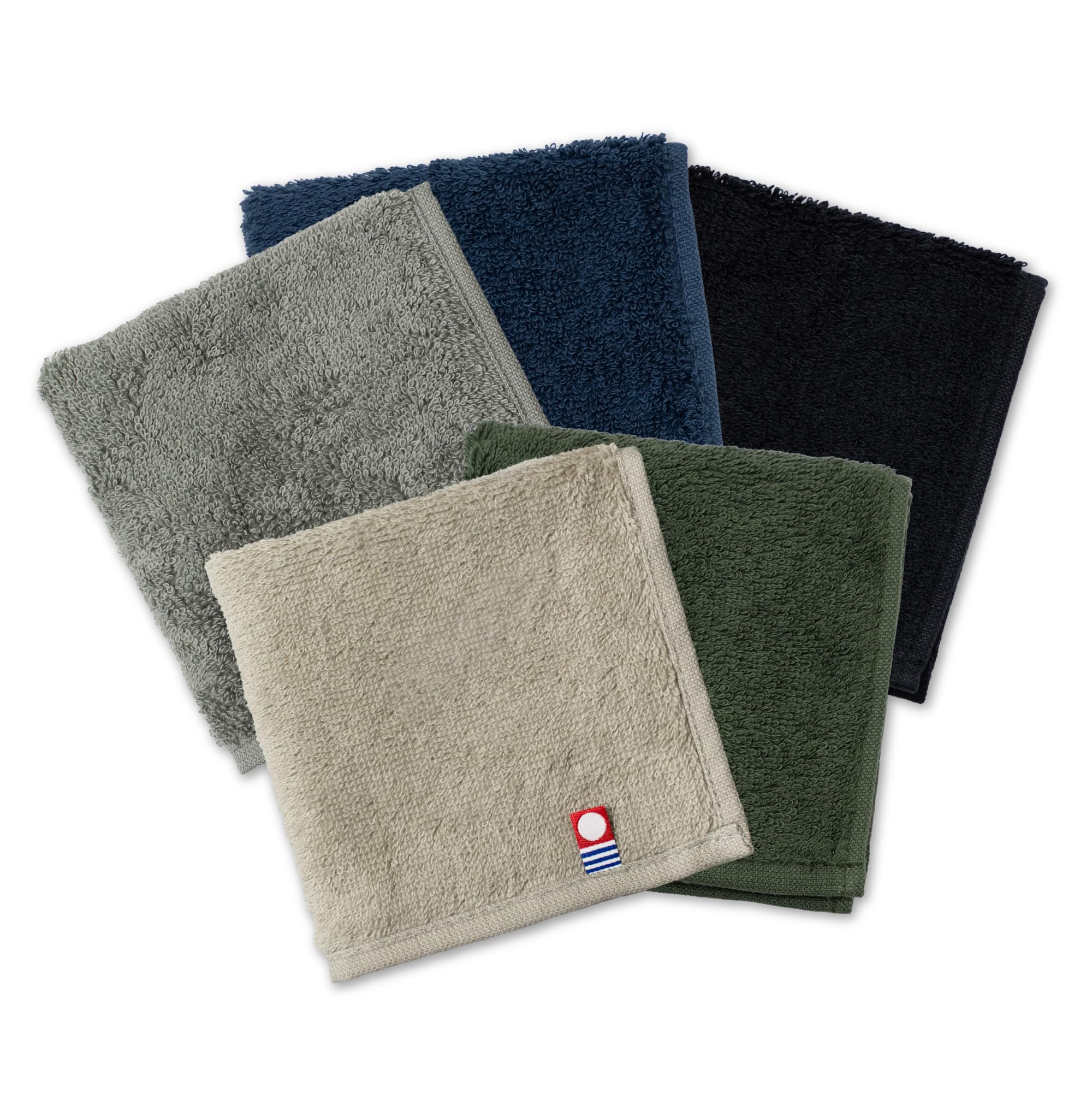 aso cy-by335-h5-a-as Hand Towels, Imabari Towels, Set of 5, 100% Cotton, Made in Japan, 8.7 inches (22 cm) Squares, Individually Packaged, Absorbent, Compact, Towel Handkerchief, Byme, Set of 5 : Home