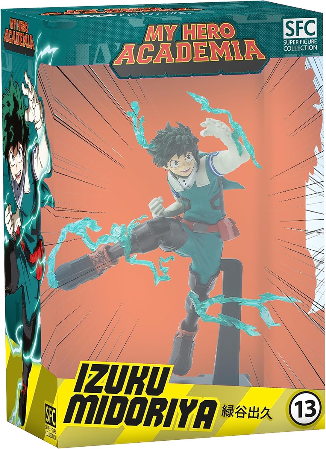 ABYSTYLE Studio My Hero Academia Deku One for All SFC Collectible PVC Figure 6.5" Tall Statue MHA Anime Manga Figurine Home Room Office Decor Gift