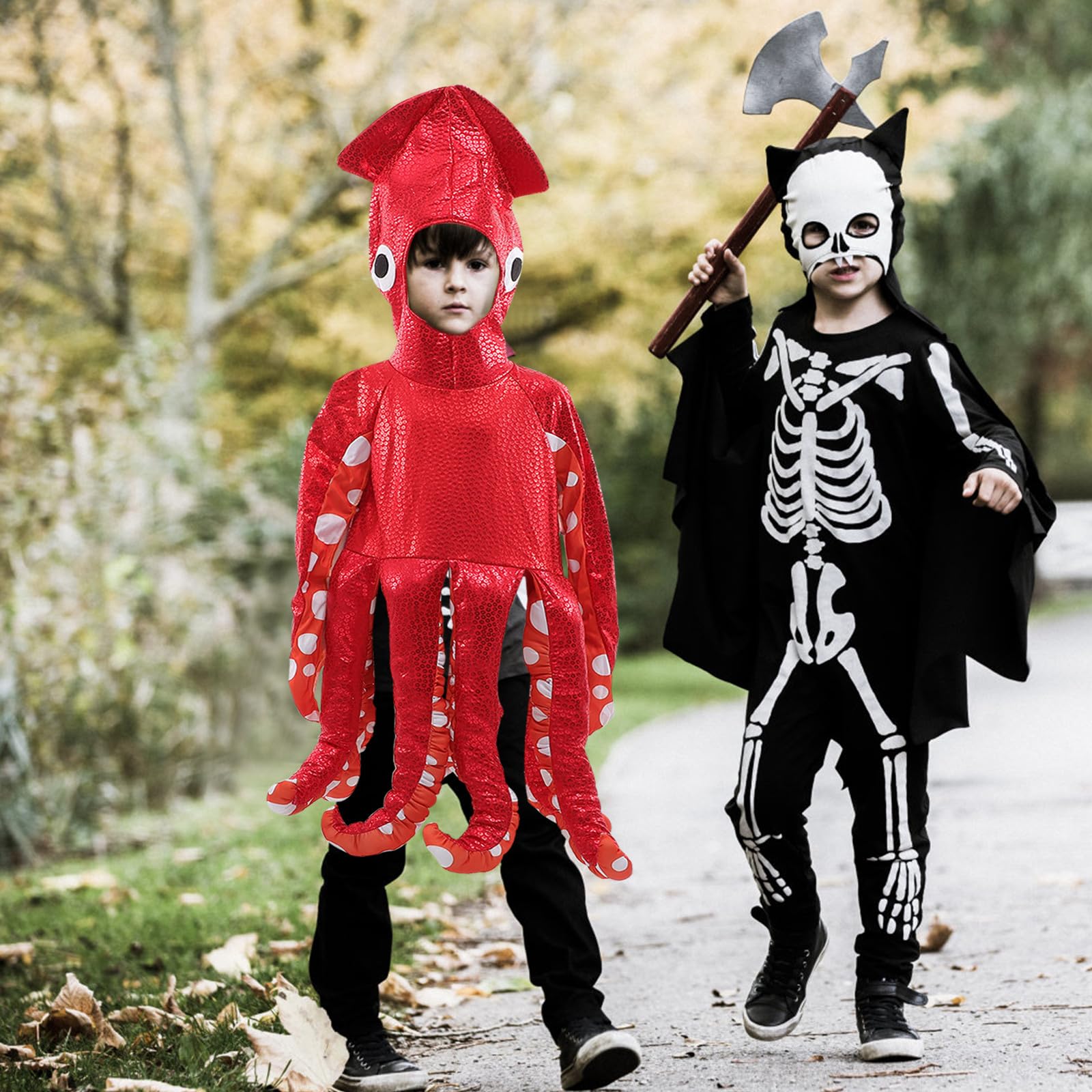 Costume da Calamaro per in Poliestere Resistente Costume da Festa e Gioco di Ruolo per Halloween Carnevale e Spettacoli Teatrali Design Unico e Accattivante per Feste a Tema