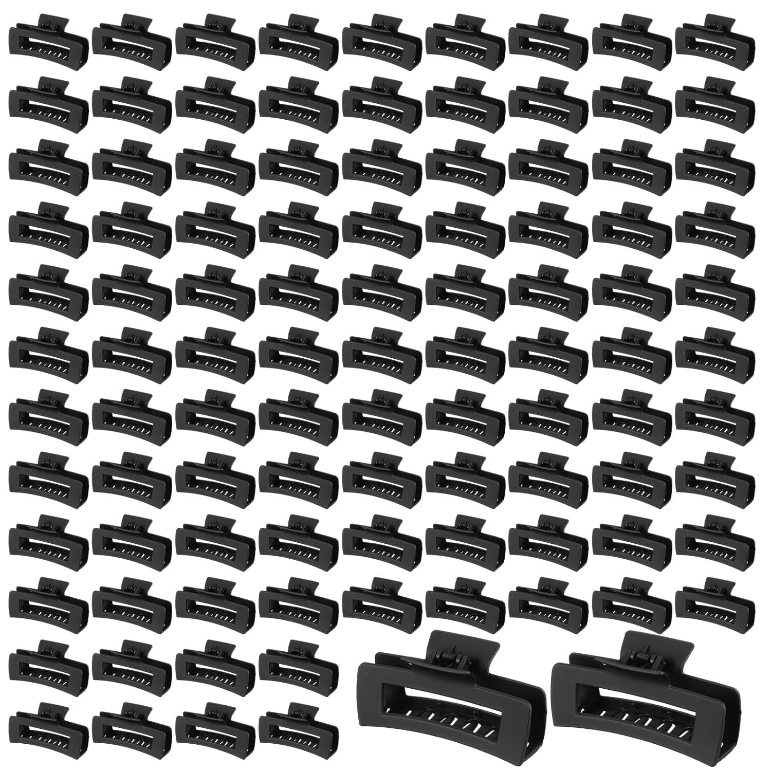 XunYee 100 Pcs Hair Claw Clips Bulk Large Square Jaw Headwear Clips Set for Women Nonslip Rectangle Hair Accessories Clip for Girl Women Gifts Beauty(4.1'',Classic Colors)