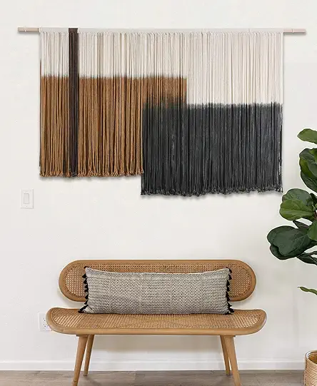 Macrame Wall Hanging Large Dip Dye Tapestry Fiber...