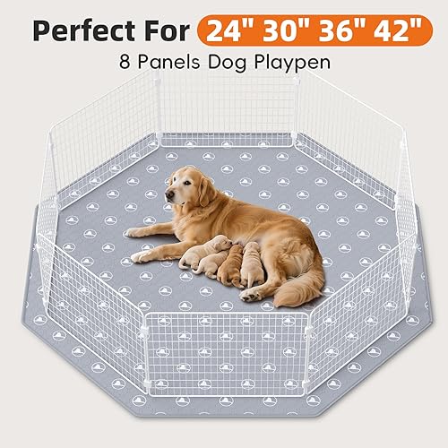 Miniatura 4 de PJYuCien Almohadillas lavables para orina para perros, paquete de 2 unidades, almohadillas octogonales reutilizables para orina para perros,