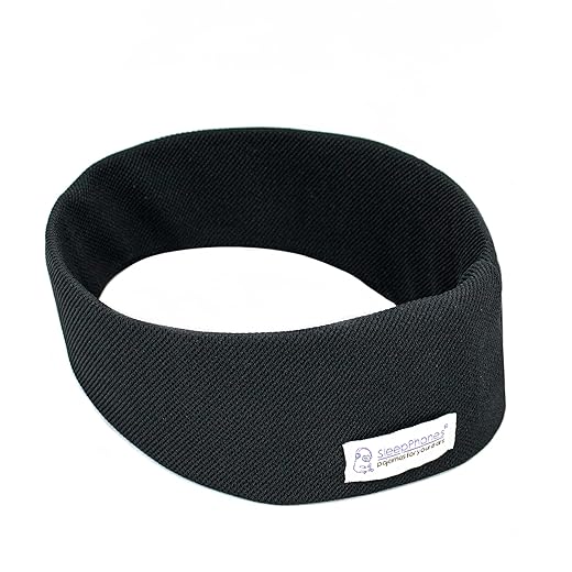 Auricolari per dormire con funzione di monitoraggio del sonno SleepPhones® Wireless v8 Breeze Pitch Black - Large/Extra Large