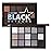 UCANBE Smokey Black Eyeshadow Palette, 15 Colors Dark Shimmer Matte Metallic Makeup Pallet, High Pigmented Gray Silver Sombras De Ojos Kit for Daily and Halloween