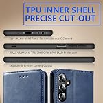 for Samsung Galaxy A16 Case for Samsung A16 Wallet Case Shockproof Flip Flap Magnetic Clasp Protective for Galaxy A16 Cover with Cash Credit Card Slots for Samsung A16 (Blue)