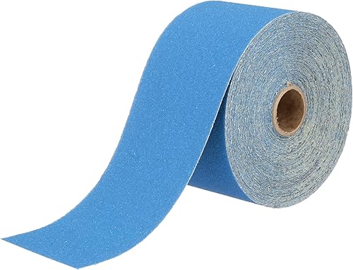 3M Stikit 36217 - Rollo de hoja abrasiva azul, sin agujero, 2.75 pulgadas x 20 yardas, grado 80+, papel de lija automotriz para eliminación de
