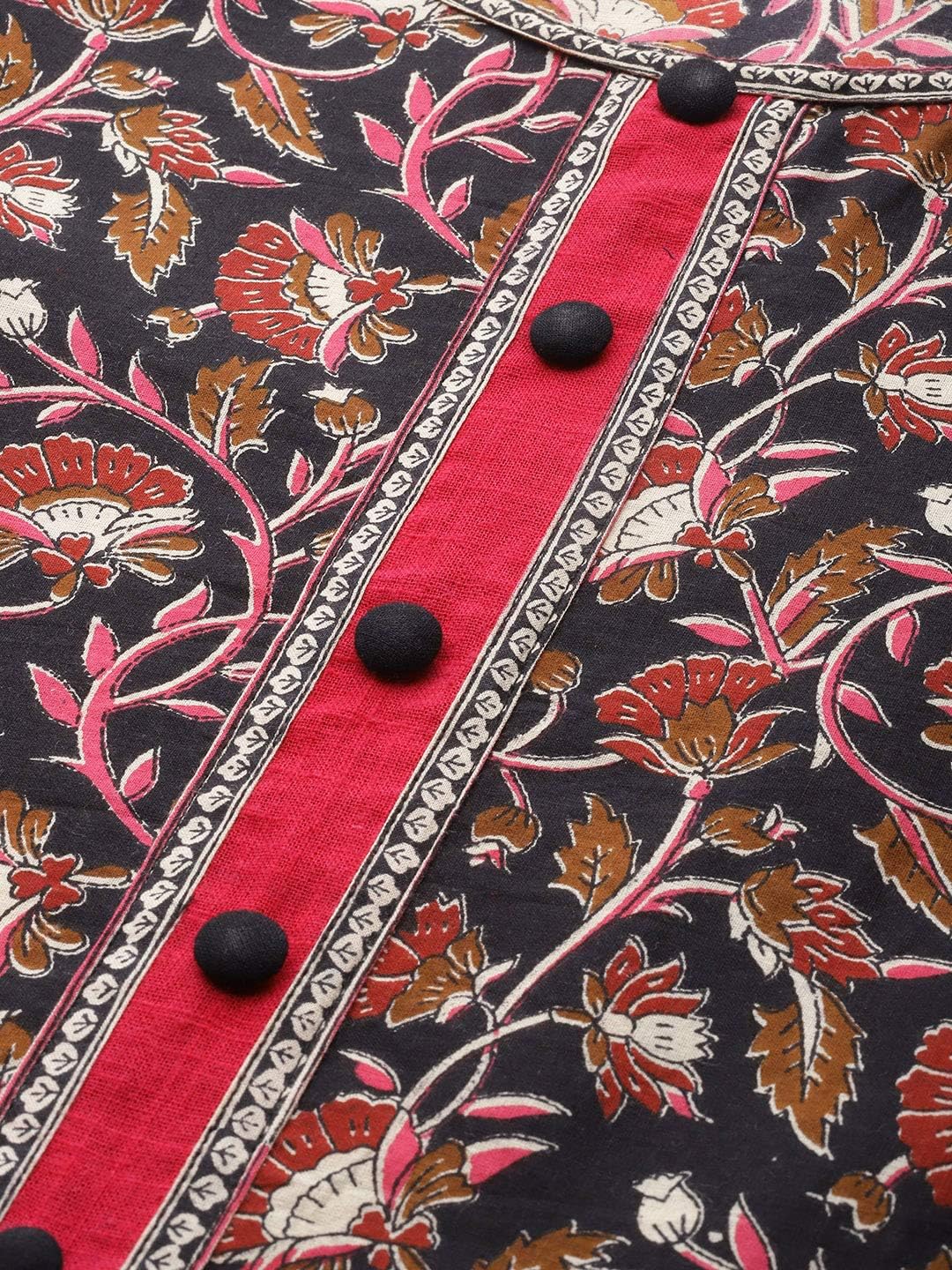 Yash Gallery Women's Cotton Floral Printed Anarkali Kurta For Summer - Image 5