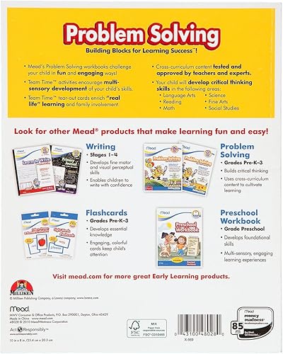 Miniatura 2 de Mead Libro de trabajo de resolución de problemas de primer grado, 10 x 8 pulgadas, 96 páginas (48028)